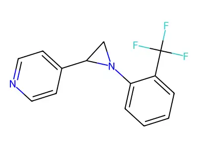 4-{1-[2-(Trifluoromethyl)phenyl]-2-aziranyl}pyridine structure