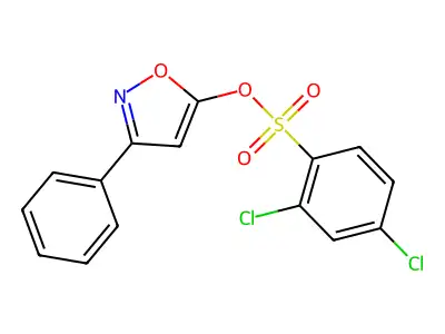 3-Phenyl-5-isoxazolyl 2,4-dichlorobenzenesulfonate structure