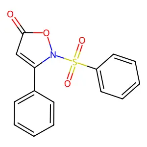 3-phenyl-2-(phenylsulfonyl)-5(2H)-isoxazolone structure
