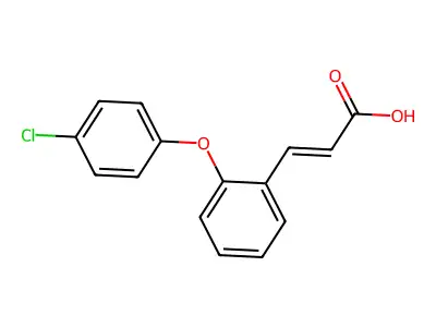 3-[2-(4-chlorophenoxy)phenyl]prop-2-enoic Acid structure