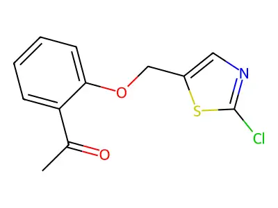 1-{2-[(2-Chloro-1,3-thiazol-5-yl)methoxy]phenyl}-1-ethanone structure
