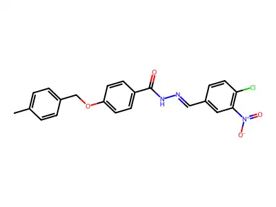4-[(4-Methylphenyl)methoxy]benzoic acid 2-[(4-chloro-3-nitrophenyl)methylene]hydrazide structure