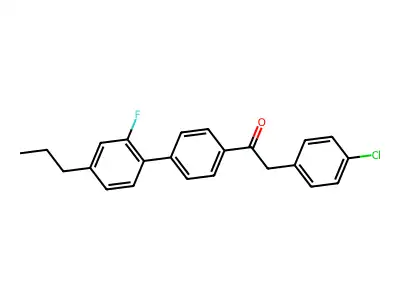 2-(4-Chlorophenyl)-1-(2'-fluoro-4'-propyl[1,1'-biphenyl]-4-yl)-1-ethanone structure
