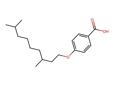 4-[(3,8-Dimethylnonyl)oxy]benzenecarboxylic acid structure
