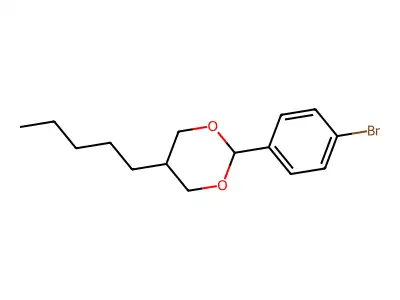 2-(4-Bromophenyl)-5-pentyl-1,3-dioxane structure