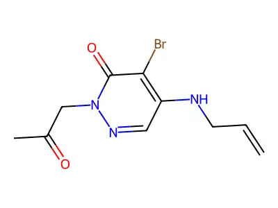 5-(allylamino)-4-bromo-2-(2-oxopropyl)-3(2H)-pyridazinone structure