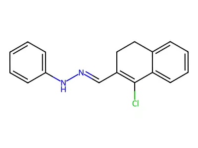 1-[(1-Chloro-3,4-dihydronaphthalen-2-yl)methylidene]-2-phenylhydrazine structure