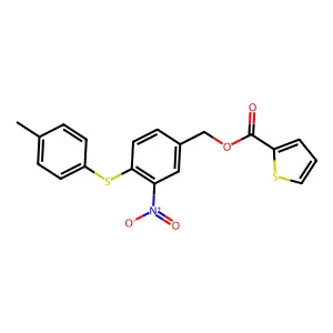 4-[(4-Methylphenyl)sulfanyl]-3-nitrobenzyl 2-thiophenecarboxylate structure