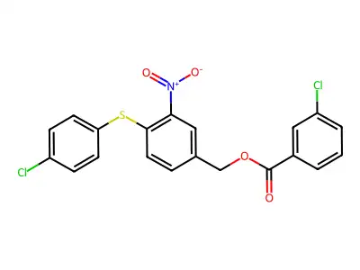 4-[(4-Chlorophenyl)sulfanyl]-3-nitrobenzyl 3-chlorobenzenecarboxylate structure