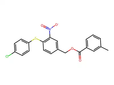 4-[(4-Chlorophenyl)sulfanyl]-3-nitrobenzyl 3-methylbenzenecarboxylate structure