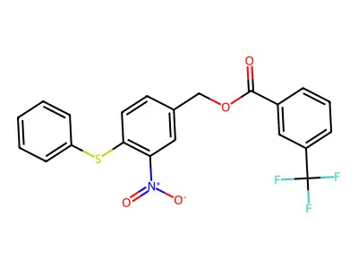 3-Nitro-4-(phenylsulfanyl)benzyl 3-(trifluoromethyl)benzenecarboxylate structure