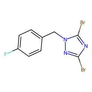 3,5-Dibromo-1-[(4-fluorophenyl)methyl]-1H-1,2,4-triazole structure