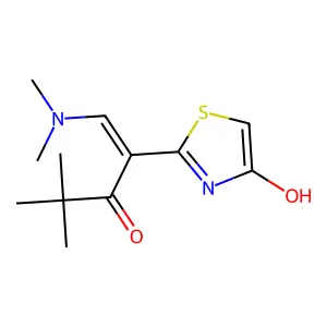 1-(Dimethylamino)-2-(4-hydroxy-1,3-thiazol-2-yl)-4,4-dimethylpent-1-en-3-one structure