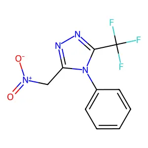 3-(nitromethyl)-4-phenyl-5-(trifluoromethyl)-4H-1,2,4-triazole structure