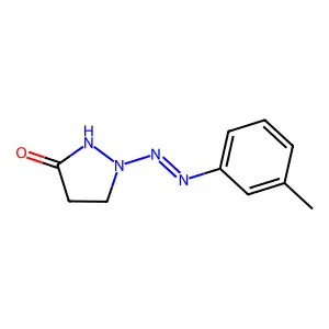 1-[2-(3-methylphenyl)diazenyl]tetrahydro-3H-pyrazol-3-one structure