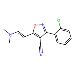 3-(2-Chlorophenyl)-5-[2-(dimethylamino)ethenyl]-1,2-oxazole-4-carbonitrile structure
