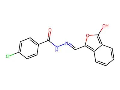 4-chloro-N'-{[3-oxo-2-benzofuran-1(3H)-yliden]methyl}benzenecarbohydrazide structure