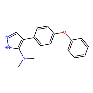 N,N-dimethyl-4-(4-phenoxyphenyl)-1H-pyrazol-3-amine structure
