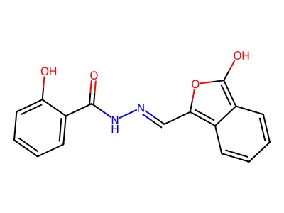 2-Hydroxy-N-[(3-hydroxy-2-benzofuran-1-yl)methylideneamino]benzamide structure