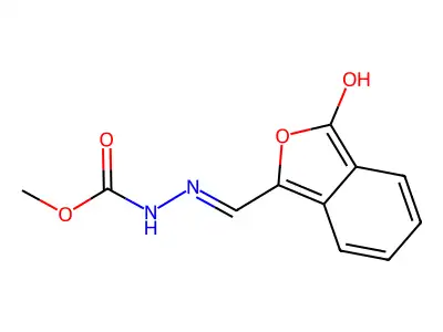 methyl 2-{[3-oxo-2-benzofuran-1(3H)-yliden]methyl}-1-hydrazinecarboxylate structure