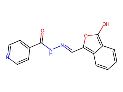 N'-{[3-oxo-2-benzofuran-1(3H)-yliden]methyl}isonicotinohydrazide structure