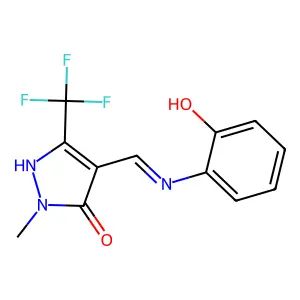 4-[(2-hydroxyanilino)methylene]-2-methyl-5-(trifluoromethyl)-2,4-dihydro-3H-pyrazol-3-one structure