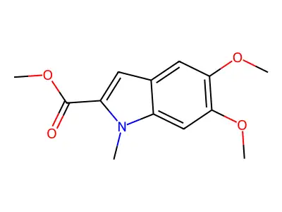 methyl 5,6-dimethoxy-1-methyl-1H-indole-2-carboxylate structure