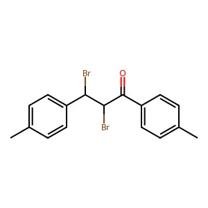 2,3-Dibromo-1,3-bis(4-methylphenyl)propan-1-one structure