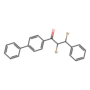 2,3-Dibromo-3-phenyl-1-(4-phenylphenyl)propan-1-one structure