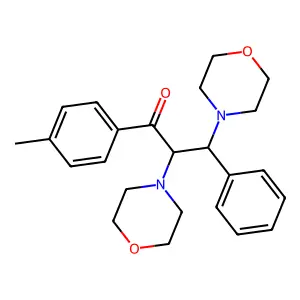 1-(4-Methylphenyl)-2,3-dimorpholin-4-yl-3-phenylpropan-1-one structure