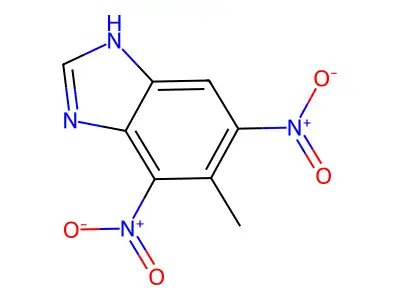5-methyl-4,6-dinitro-1H-benzimidazole structure