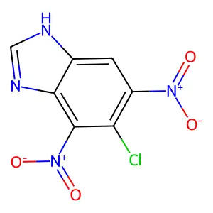 5-chloro-4,6-dinitro-1H-benzimidazole structure
