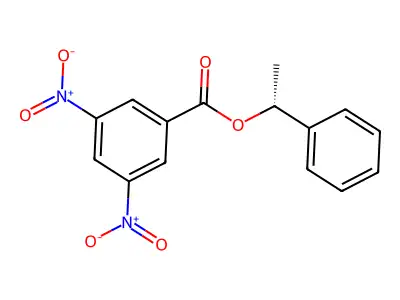 Benzoic acid, 3,5-dinitro, 1-phenylethyl ester structure