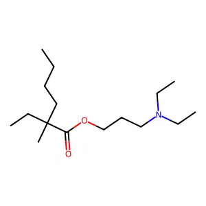 3-(Diethylamino)propyl 2-ethyl-2-methylhexanoate structure