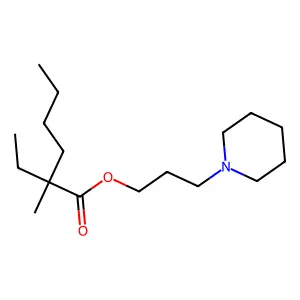 3-Piperidin-1-ylpropyl 2-ethyl-2-methylhexanoate structure