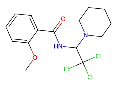 2-methoxy-N-(2,2,2-trichloro-1-piperidin-1-ylethyl)benzamide structure