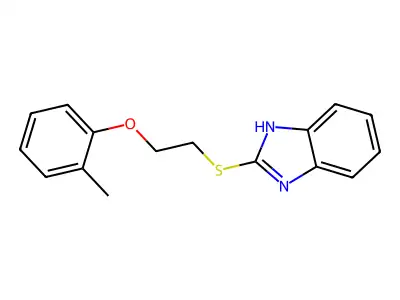 2-{[2-(2-Methylphenoxy)ethyl]thio}-1H-benzimidazole structure