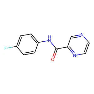 N-(4-fluorophenyl)pyrazine-2-carboxamide structure