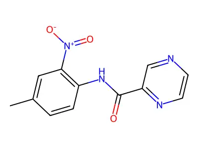N-(4-methyl-2-nitrophenyl)pyrazine-2-carboxamide structure