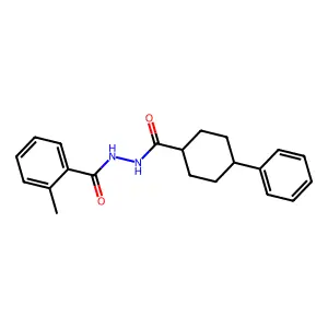 2-methyl-N'-(4-phenylcyclohexanecarbonyl)benzohydrazide structure