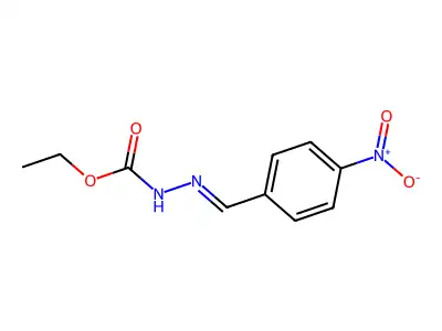 ethyl N-[(4-nitrophenyl)methylideneamino]carbamate structure