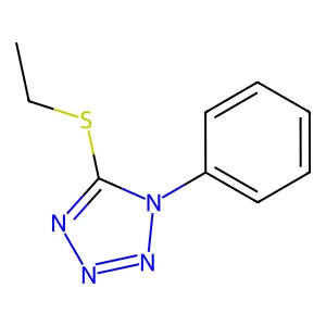 5-(ethylthio)-1-phenyl-1H-tetrazole structure