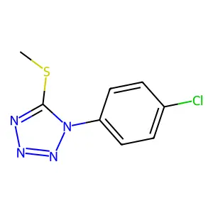 1-(4-chlorophenyl)-5-(methylthio)-1H-tetrazole structure