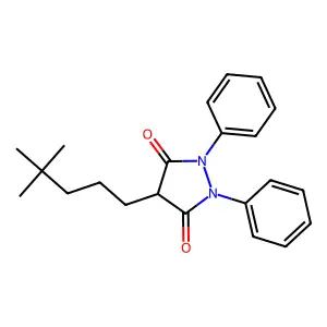 4-(4,4-Dimethylpentyl)-1,2-diphenylpyrazolidine-3,5-dione structure