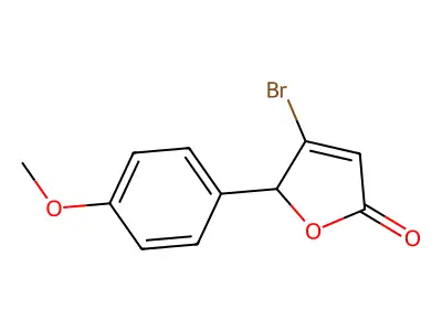 4-bromo-5-(4-methoxyphenyl)-2(5H)-furanone structure