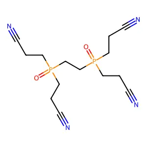 3-[2-[Bis(2-cyanoethyl)phosphoryl]ethyl-(2-cyanoethyl)phosphoryl]propanenitrile structure