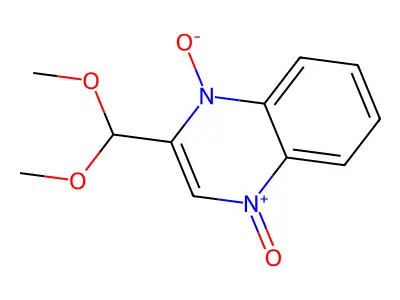 2-(Dimethoxymethyl)quinoxaline 1,4-dioxide structure