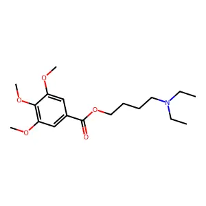 Benzoic acid, 3,4,5-trimethoxy-, 4-(diethylamino)butyl ester structure