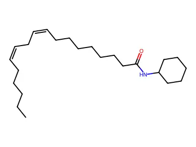 N-cyclohexyloctadeca-9,12-dienamide structure