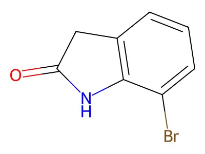 7-bromo-2,3-dihydro-1H-indol-2-one structure